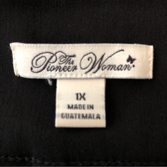 THE PIONEER WOMAN Womens Pull On Millennium Cropped Pants Black Size 1X 16-18 - Picture 7 of 12